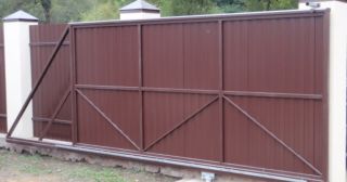 Купить откатные ворота из профнастила Невинномысск, цена от 1781 руб.